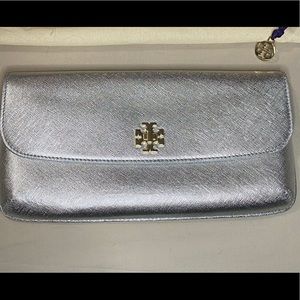 Tory Burch Silver Clutch